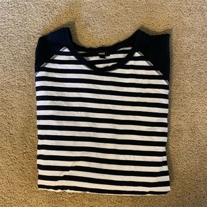 Black and White striped Vince Long sleeve Tee